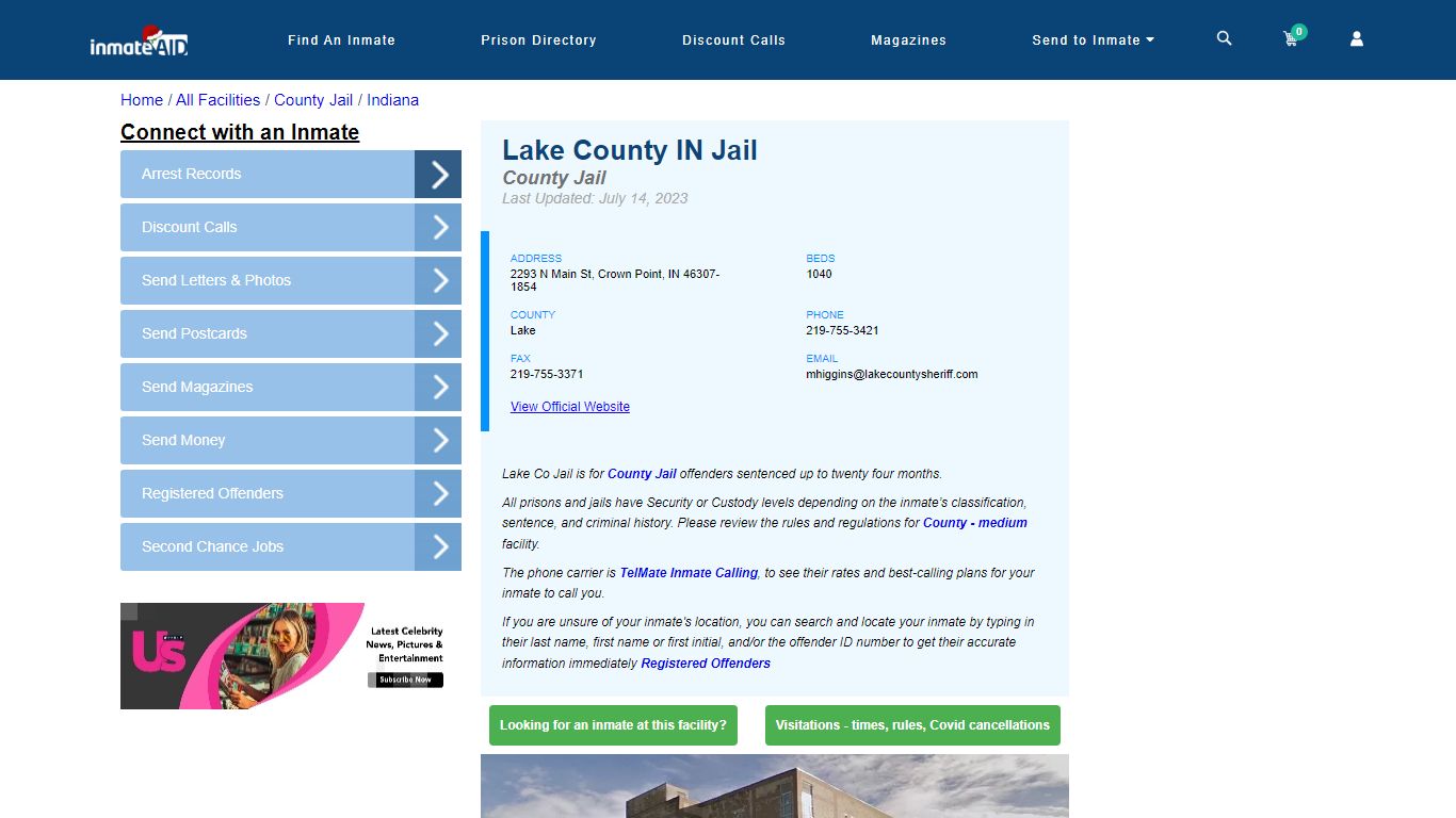 Lake County IN Jail - Inmate Locator - Crown Point, IN
